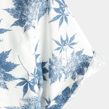Chemise à Manches Courtes en Coton Respirant avec Motif de Feuille d'Érable pour Hommes