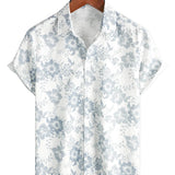 Chemise d'été hawaïenne avec imprimé floral vintage pour hommes