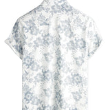 Chemise d'été hawaïenne avec imprimé floral vintage pour hommes