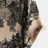Chemise d'été hawaïenne en coton vintage avec motif floral pour hommes, à manches courtes