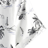 Chemise Aloha à Manches Courtes en Coton avec Motif Tropical d'Ananas et de Palmier pour Hommes