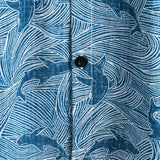 Chemise à Manches Courtes en Coton de Style Hawaïen pour Hommes pour l'Été Ocean Shark