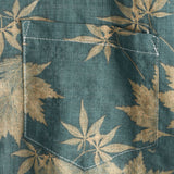 T-shirt d'été pour homme en coton avec motif de feuille d'érable