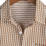 Chemise en Coton pour Homme pour les Vacances à Manches Courtes de Couleur Kaki avec Boutons