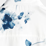 Chemise d'Été Masculine à Motif Floral en Coton à Manches Courtes