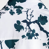 Chemise d'Été Masculine à Motif Floral en Coton à Manches Courtes