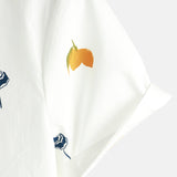 Chemise en Coton d'Été à Manches Courtes pour Hommes, Boutons, Plage, Vacances