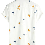 Chemise en Coton d'Été à Manches Courtes pour Hommes, Boutons, Plage, Vacances