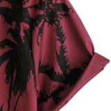 Chemise à Manches Courtes en Coton avec Motif de Palmiers pour Hommes
