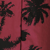 Chemise à Manches Courtes en Coton avec Motif de Palmiers pour Hommes
