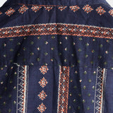 Chemise à Manches Courtes en Coton avec Boutons pour Hommes, Rétro Années 70, Rayures, Marine, Vintage