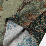 Chemise Casual pour Homme à Manches Courtes de Style Vintage en Vert avec Motif Woodland