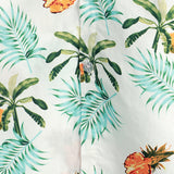 Chemise de Plage en Coton à Motif Hawaïen avec Ananas pour Hommes, Manches Courtes et Boutons