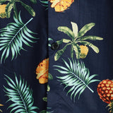 Chemise Hawaïenne à Manches Courtes en Coton avec Motif Ananas pour Hommes