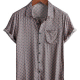 Chemise Homme à Manches Courtes en Coton avec Boutons