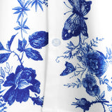 Chemise en Coton d'Été à Manches Courtes avec Bouton et Imprimé Fleurs Hawaïennes pour Hommes