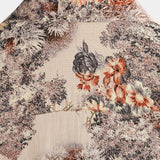 Chemise Casual en Coton Rétro à Boutons avec Motif Floral pour Hommes