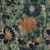 Chemise Homme à Manches Courtes en Coton au Style Vintage avec Motif Floral