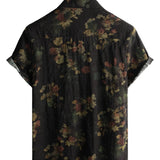 Chemise en Coton pour Hommes à Manches Courtes pour la Plage