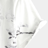 Chemise Hawaïenne Blanche en Coton pour Hommes