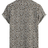 Chemise à Manches Courtes avec Motif Léopard pour Hommes
