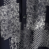 Chemise en Coton pour Homme à Manches Courtes avec Boutons, Motif à Patches, Floral, Vintage, Rétro, pour les Vacances