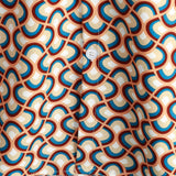 Chemise en Coton à Manches Courtes pour Hommes, Rétro, Boutons, Vintage, Géométrique, Cercles, Cool