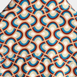 Chemise en Coton à Manches Courtes pour Hommes, Rétro, Boutons, Vintage, Géométrique, Cercles, Cool