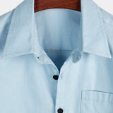 Chemise Décontractée à Manches Courtes en Coton pour Hommes