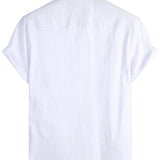 Chemise Casual à Manches Courtes en Coton pour Hommes