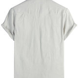 Chemise Casual à Manches Courtes en Coton pour Hommes