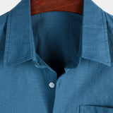 Chemise Casual à Manches Courtes en Coton pour Hommes