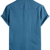 Chemise Casual à Manches Courtes en Coton pour Hommes