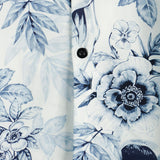 Chemise Casual à Manches Courtes en Coton avec Bouton et Motif de Crâne pour Hommes