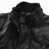 Veste de Moto en Cuir Longue et Élégante