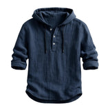 Adam – Chemise en lin avec capuche
