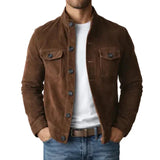 Veste en daim avec boutons