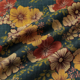 Chemise à manches courtes en coton respirant avec un imprimé botanique vintage pour hommes