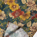 Chemise à manches courtes en coton respirant avec un imprimé botanique vintage pour hommes