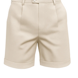 Shorts pour hommes avec plis et poches – blanc cassé et universels