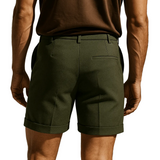 Shorts pour hommes avec plis et poches – verts et polyvalents