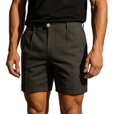 Shorts pour hommes avec plis et poches – gris foncé et polyvalent