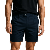 Shorts pour hommes avec plis et poches – Bleu marine et universels