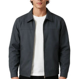 Veste en Twill Léger pour Hommes – Gris Foncé – Coupe Régulière