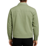 Veste Léger en Twill pour Hommes – Vert Pois – Coupe Classique