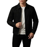 Veste en Twill Léger pour Hommes – Noire – Coupe Régulière