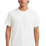 T-shirt en coton pour hommes – Respirant à manches courtes col rond – Blanc