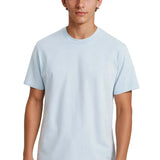 T-shirt en coton pour homme – Respirant à manches courtes col rond – Bleu brumeux