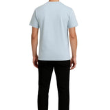 T-shirt en coton pour homme – Respirant à manches courtes col rond – Bleu brumeux