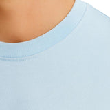 T-shirt en coton pour homme – Respirant à manches courtes col rond – Bleu brumeux